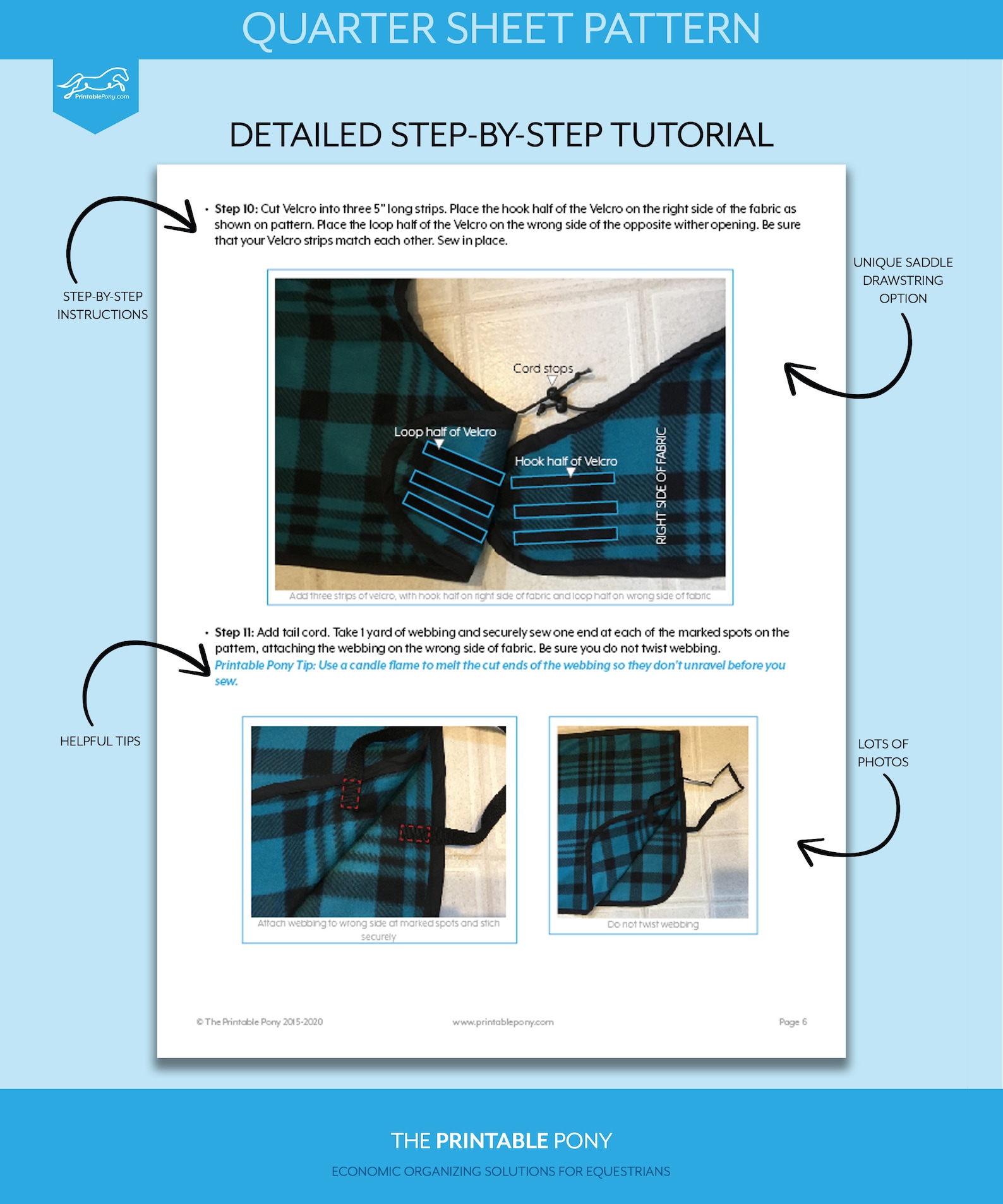 Horse Quarter Sheet Sewing Pattern Etsy