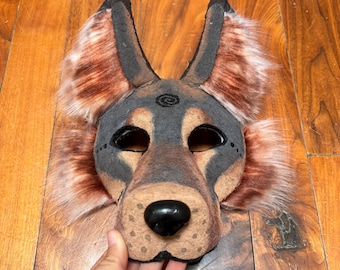 Hq canine therian and furry mask- realistic costal sea wolf