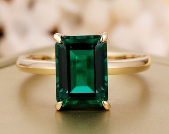Man Made Emerald Rings 2024 www.alhudapk