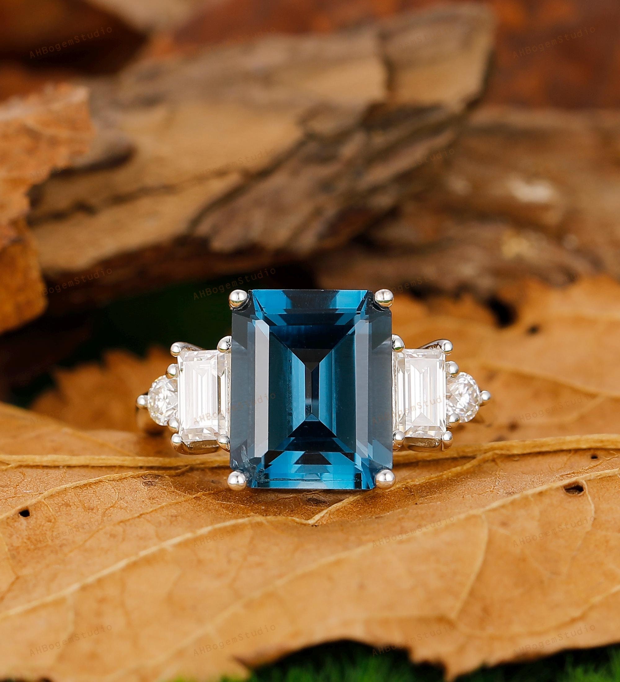 Kay Jewelers London Blue Topaz Emerald Cut Ring Emerald Cut Simple - Main Image
