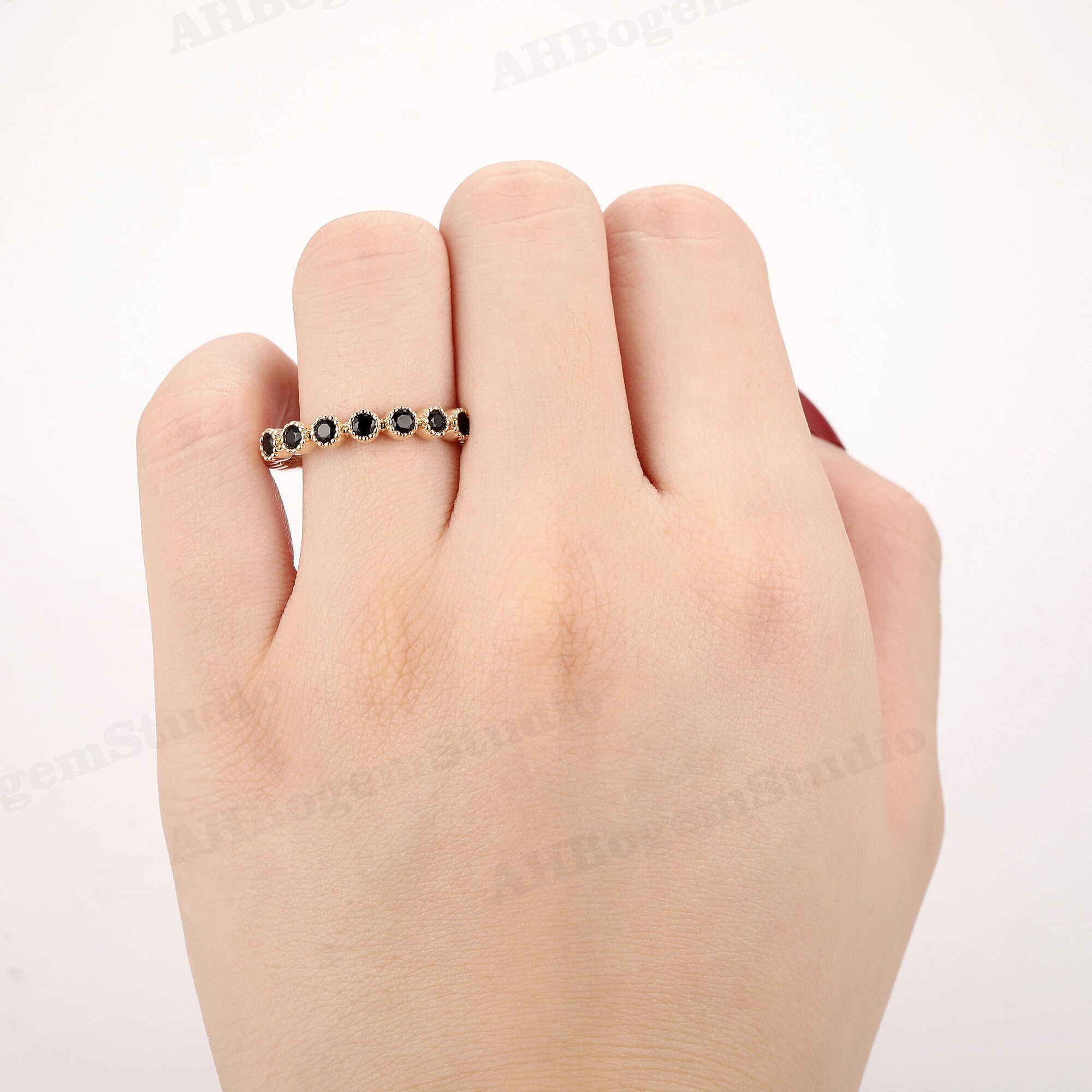 アラッカ  リング Ceramic Black Faceted 8mm Mens Wedding Ring Sz 10.5 | Amazon.com
