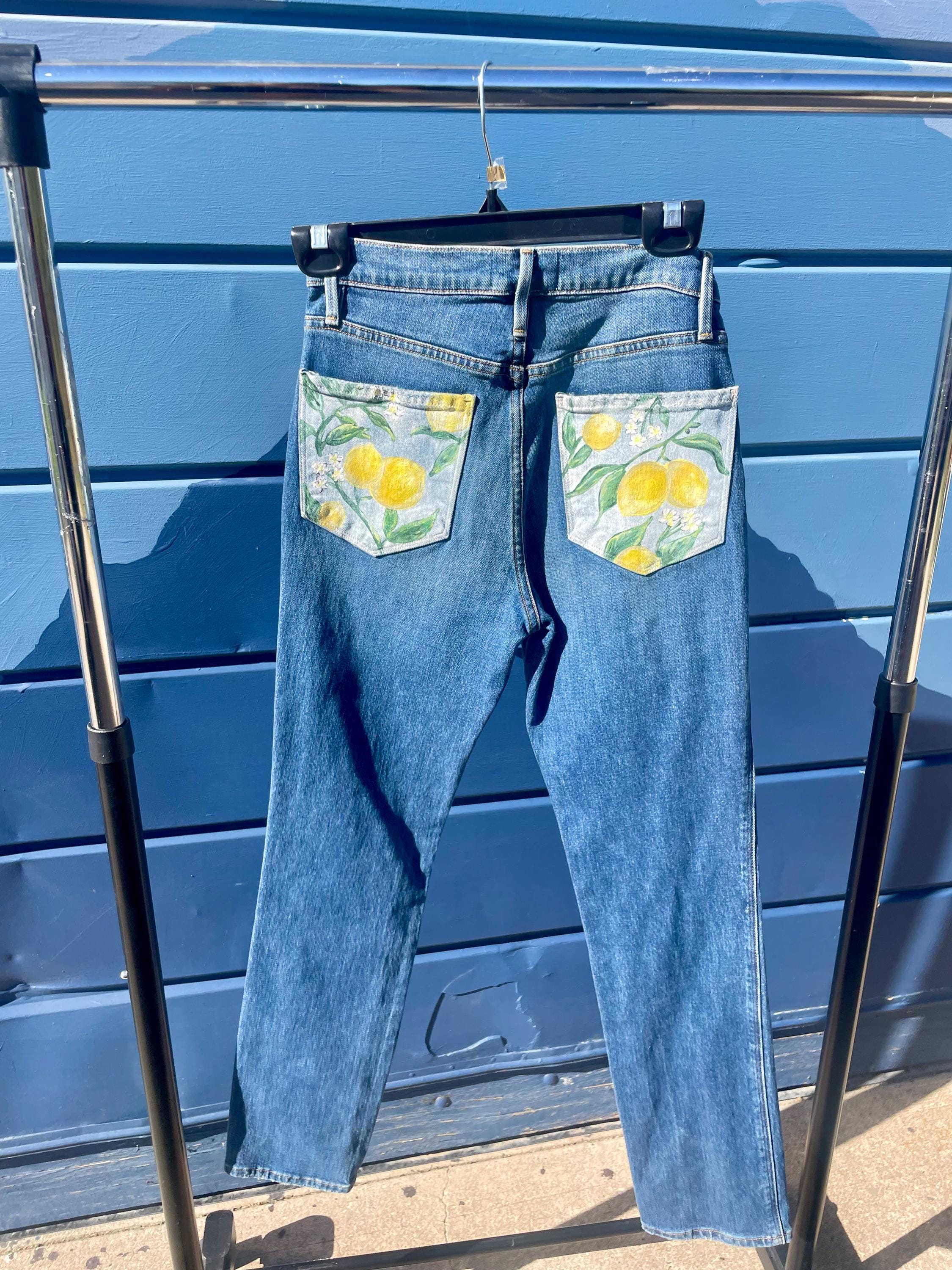 Tasche di jeans dipinte Italia