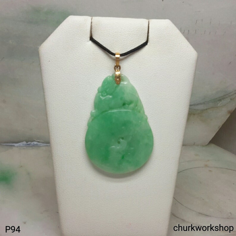 Light Apple Green Jade Pendant