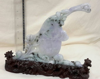 Pescado de jade de lavanda natural único
