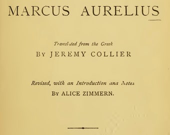 Meditations of Marcus Aurelius, 1887 Edition (PDF Digital Download)