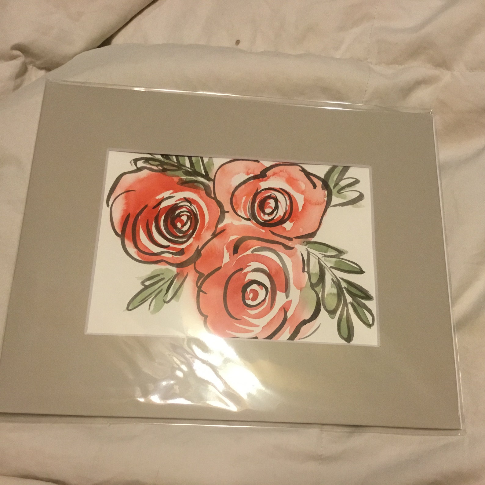 Red Roses Original Watercolor Floral Painting - Etsy