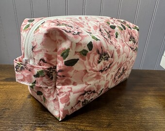 Rose Pattern Small Cosmetic Toiletry Bag