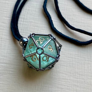 Dragon Claw With D20 Necklace, D20 Dice Necklace, D20 Pendant, Dungeons