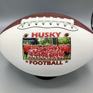 Personalized Double Panel Mid Size Footballs for Football Coach's Gift, Senior Gifts, Football Gift, Team Awards, Sponsors, Weddings image 2