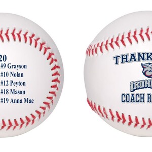 Personalized Custom Baseballs for Coaches' Gifts, Baseball Gifts, Senior Gifts, Sponsor Gifts and Team Awards. Print on the Front and Back image 9