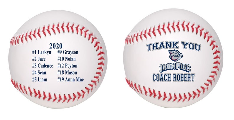 Personalized Custom Baseballs for Coaches' Gifts, Baseball Gifts, Senior Gifts, Sponsor Gifts and Team Awards. Print on the Front and Back image 9
