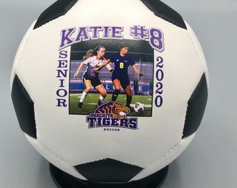 Personalized Custom Mini Soccer Balls for Coaches' Gifts, Senior Gifts, Soccer Player Awards and Sponsors