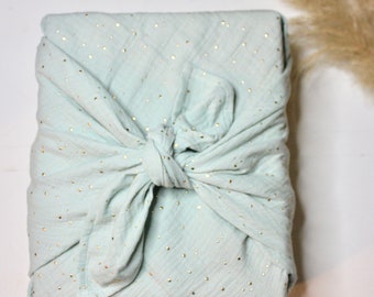 Furoshiki, double gaze, emballage cadeau en tissu,