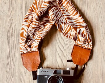 Courroie appareil photo, sangle appareil photo, foulard pour appareil photo, cadeau, made in france, nikon, canon, anniversaire,