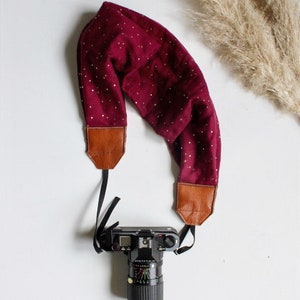 Camera strap, camera strap, camera scarf, gift, made in France, Nikon, Canon, birthday,