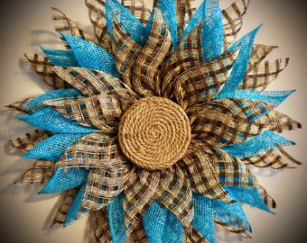 Teal And Brown Decor Etsy
