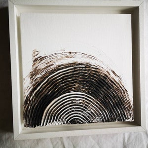 modern acrylic picture 20 x 20 cm, Circles of nature in shadow gap frame image 2