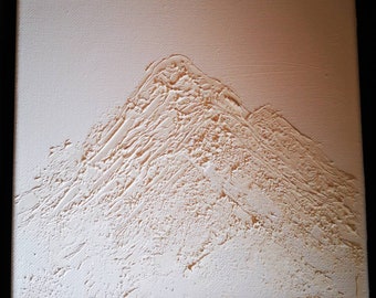 Berg Bild auf Leinwand, 20 x 20 cm, gerahmt in schwarzem Schattenfugenrahmen