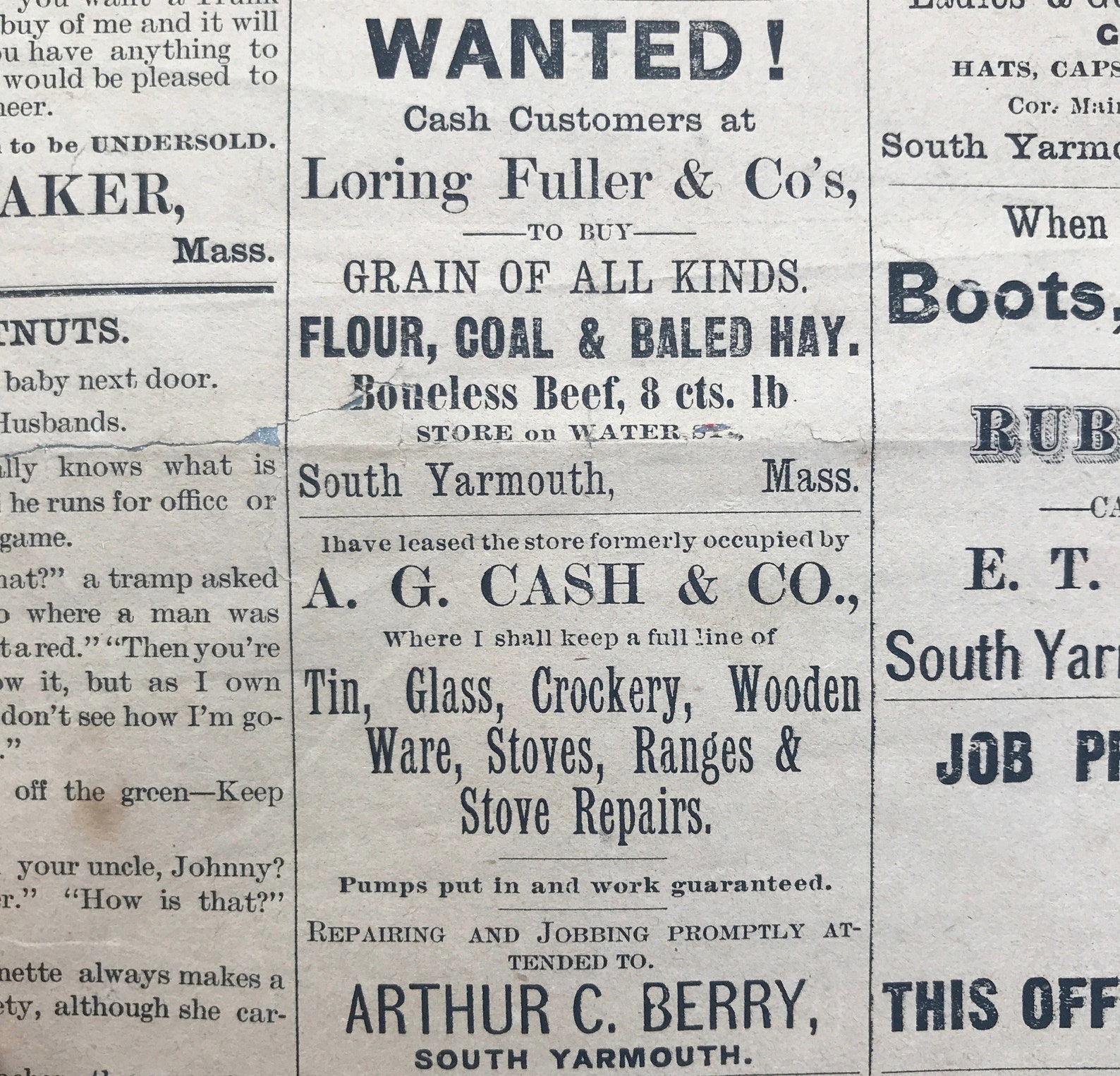 1887 Feb. 17 Cape Cod News Massachusetts Antique Newspaper Etsy