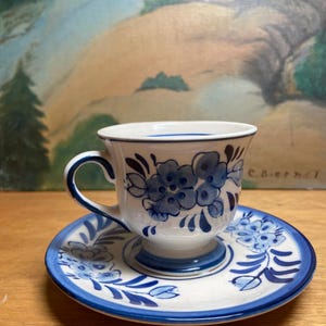 Delft Blue Teacup and Saucer