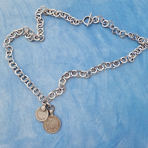 Vintage Coins Necklace Steel chain The NOMAD WAY