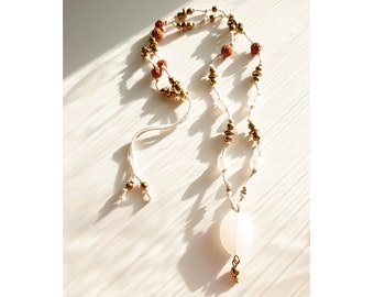 RISHIKESH quartz & rudraksha spiritual power necklace