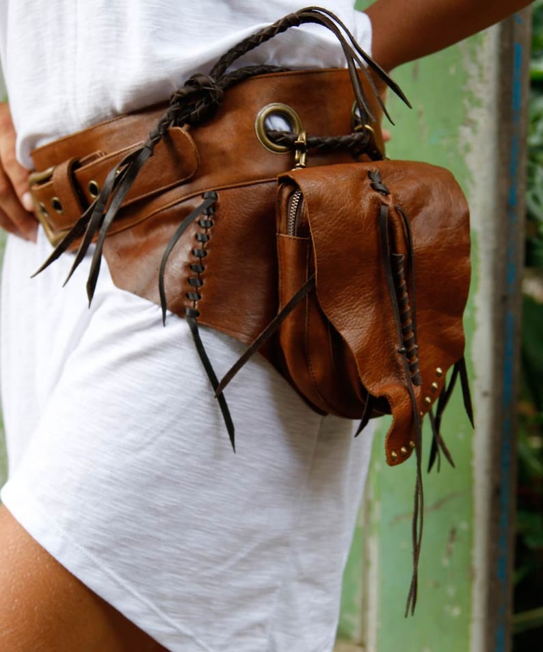 Leather belt bag Fanny pack leather Utility Belt Bag Etsy