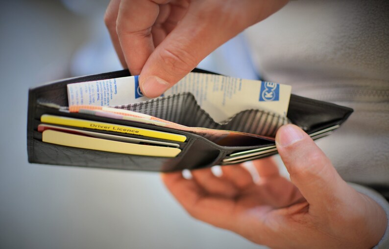 Men's Leather Bi-Fold Wallet Genuine Leather Handmade by Ebb Flow image 3