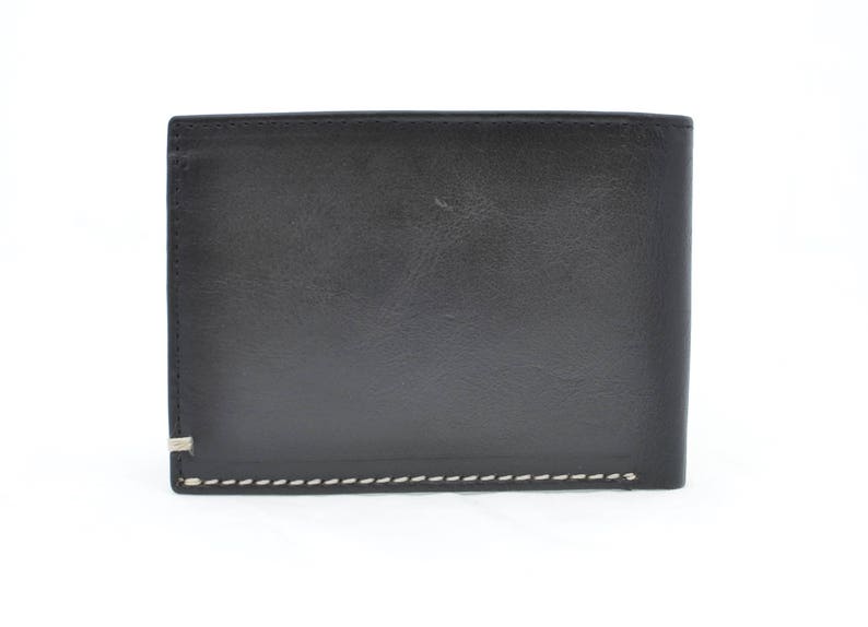 Men's Leather Bi-Fold Wallet Genuine Leather Handmade by Ebb Flow image 10