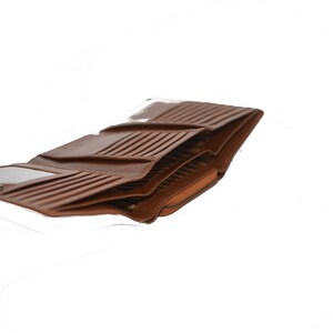 Ladies Women's Clutch/Wallet/Purse Natural Vegetable Tan Leather Black/Brown/Deep Rich Tan/Handmade Gift image 9