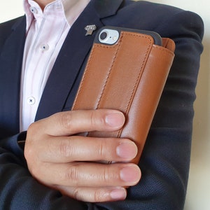 Handmade iPhone 6,7,8,SE Plus Case Genuine Italian Vegetable Leather Free Shipping image 6