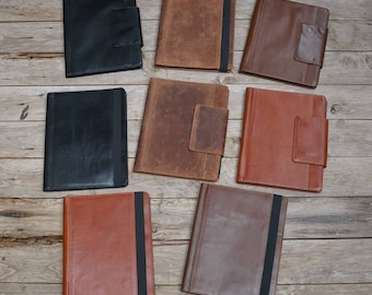 Handmade Rustic iPad Leather Case to fit 4/5/6/7/8/9 Handcrafted Natural Nubuck Genuine Leather Case