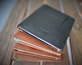 Handmade Passport Wallet Genuine Real Leather Travel Wallet Blue, Green, Tan, Black by Ebb & Flow