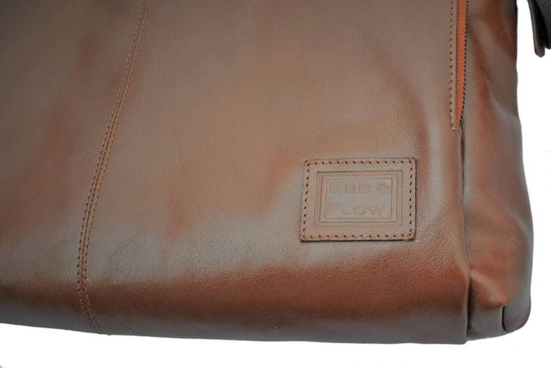 13 Inch Vegetable Tan Leather Satchel / Leather Laptop Bag / VT Leather Briefcase / Vegetable Tan Briefcase / Briefcase Genuine Real Leather image 6