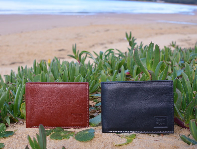 Men's Leather Bi-Fold Wallet Genuine Leather Handmade by Ebb Flow image 4