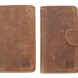 Handmade iPhone 6,7,8 Plus or iPhone XS Max Case Genuine Rustic Real Leather Dark Brown image 8