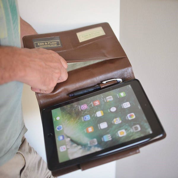 iPad Pro 10.5, iPad 9.7" - iPad Air 2 - iPad Air - Handgefertigte Pflanzlich gegerbte (VT) Lederhüllen