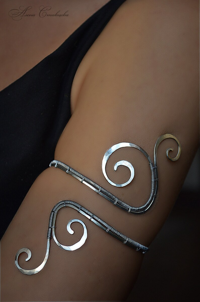 Spiral Upper Arm arm jewelry Bicep Cuff gift for her copper jewelry arm cuff armlet upper arm cuff upper arm bracelet