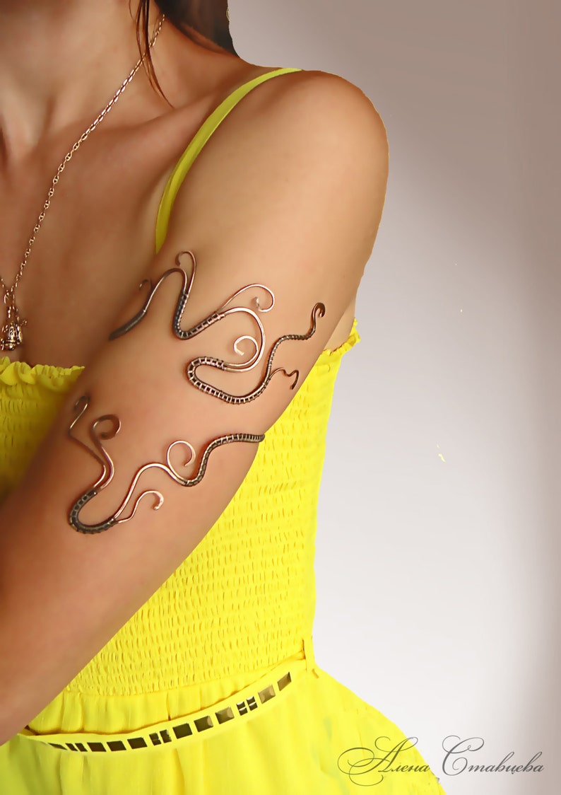 Spiral Upper Arm Upper Arm Wrap Wrapped Bracelet Jewelry Etsy