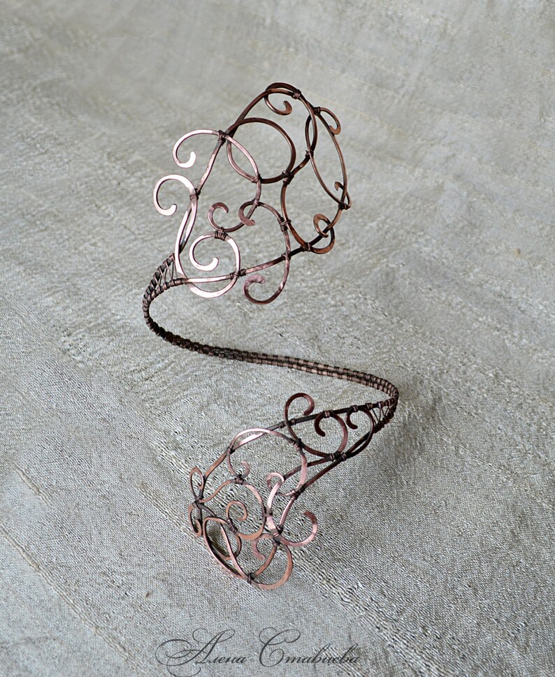 upper arm cuff Upper arm wrap Openwork silver bracelet Christmas gift arm bracelet arm cuff Jewelry silver arm cuff Spiral armlet
