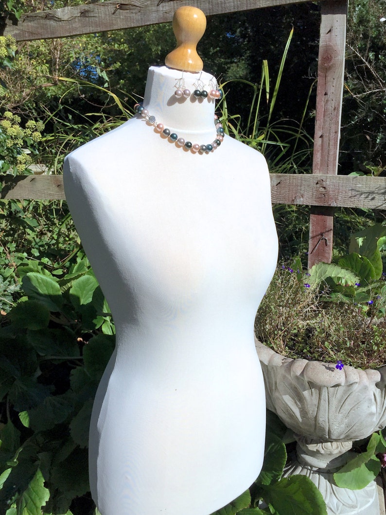 Retro Movie Goddess 925 Sterling Silver Seashell Multicolour 12mm South Sea Shell Pearl Necklace /& Dropper Earrings Set