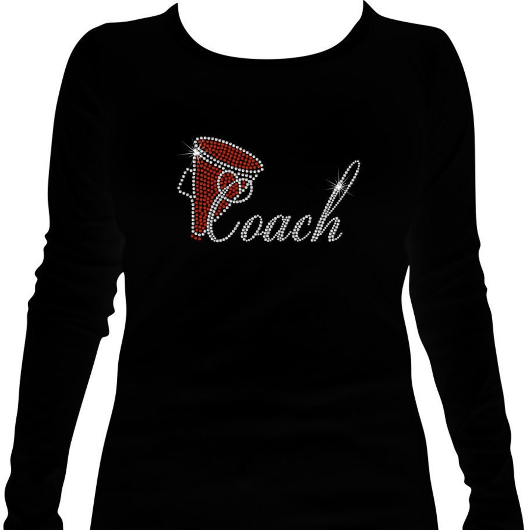 Cheer Coach Shirt, With Attention Grabing Rhinestone, Great Gifts for