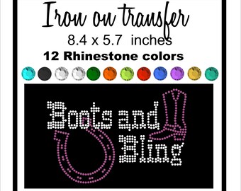 Iron on rhinestone transfer, perfect for that Horse lovin country girl.