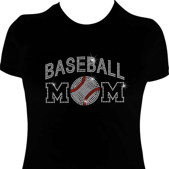 Baseball Mom Shirts Rhinestone Baseball 
