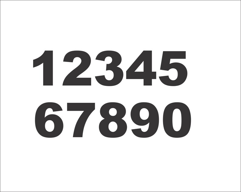 Iron on numbers made from Matte or Glitter Vinyl are a great Etsy