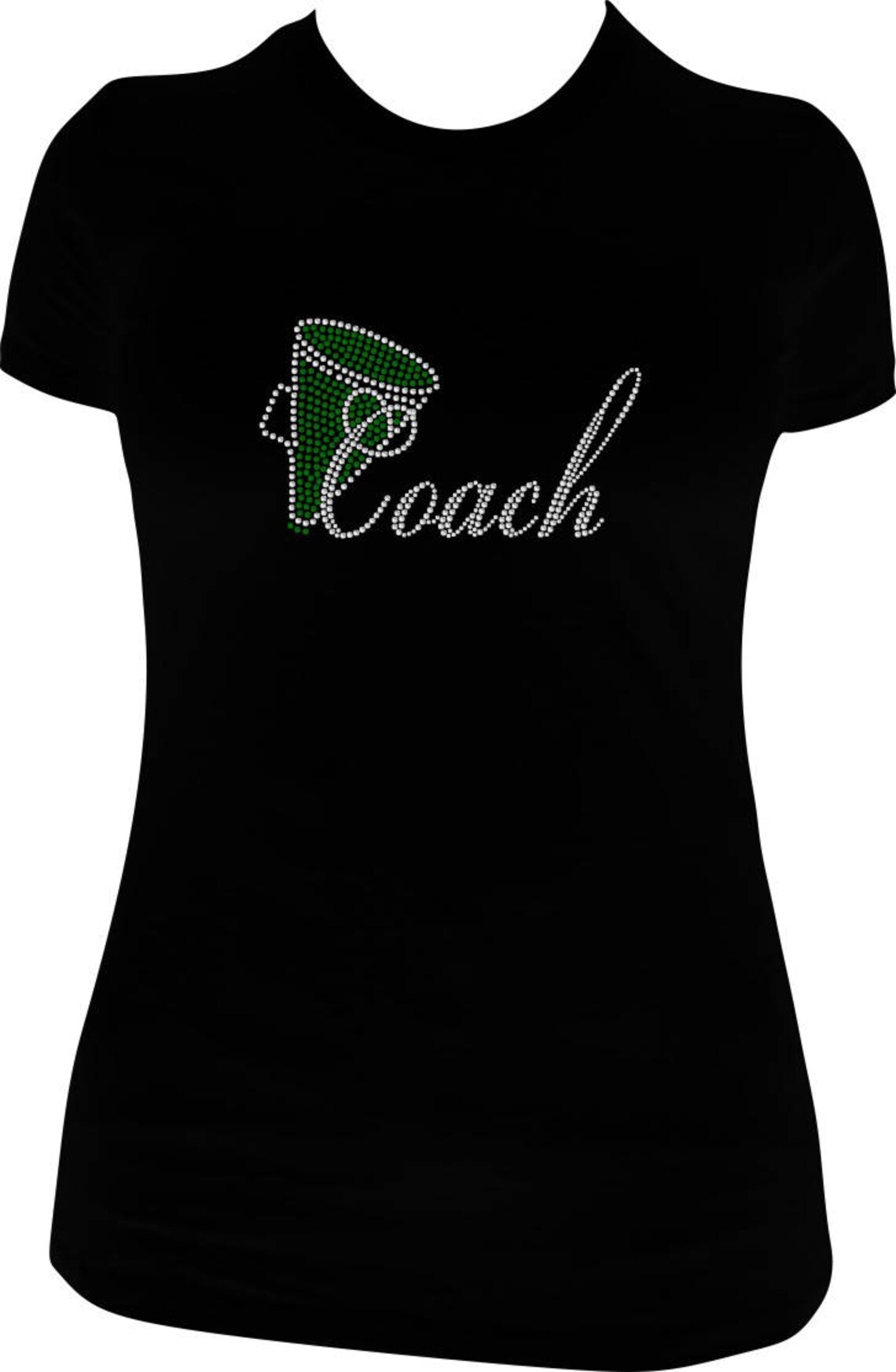 Cheer Coach Shirt With Attention Grabing Rhinestone Great Etsy