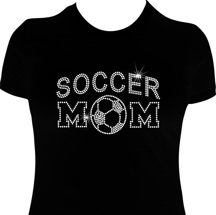 Soccer Mom t shirtsRhinestoneSoccer momSoccer Iron on