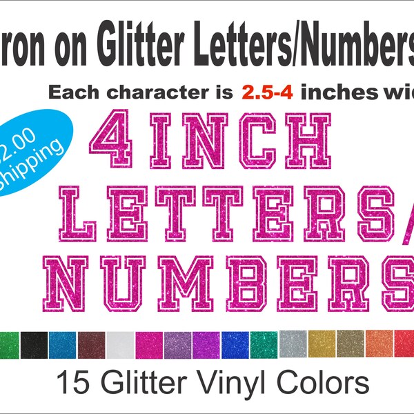 Glitter Iron On Etsy