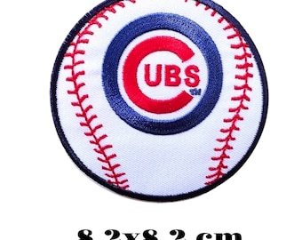 Chicago-Cubs Bear Baseball 8.2x8.2 cm Embroidered Patch Logo Iron On,Sewing on Clothes.