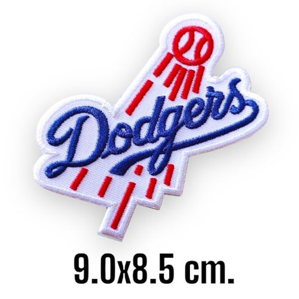 Dodgers Logo 9.0x8.5 cm Embroidered Patch Logo Iron On,Sewing on Clothes.